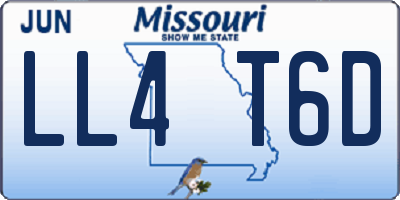 MO license plate LL4T6D