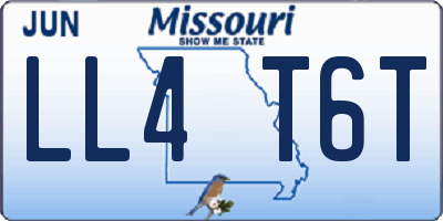 MO license plate LL4T6T