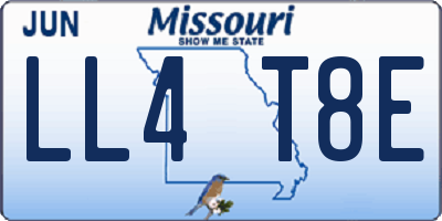 MO license plate LL4T8E
