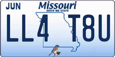MO license plate LL4T8U