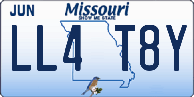 MO license plate LL4T8Y