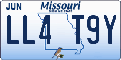 MO license plate LL4T9Y