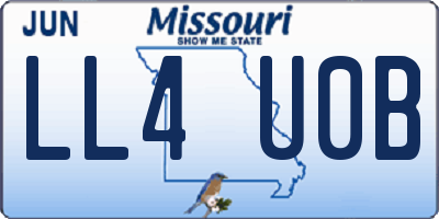 MO license plate LL4U0B