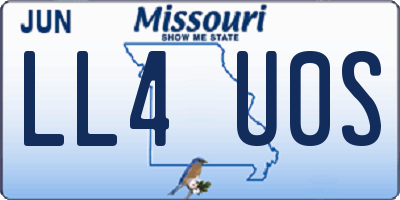 MO license plate LL4U0S
