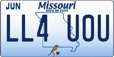 MO license plate LL4U0U