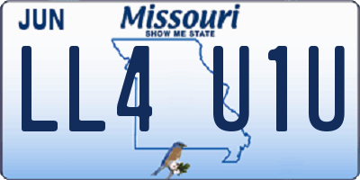 MO license plate LL4U1U