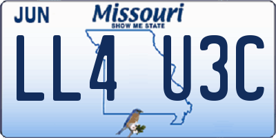 MO license plate LL4U3C