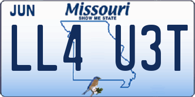 MO license plate LL4U3T
