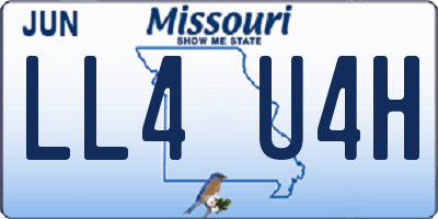 MO license plate LL4U4H