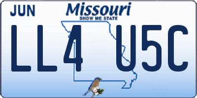 MO license plate LL4U5C