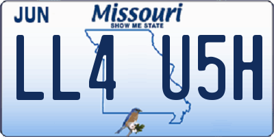 MO license plate LL4U5H