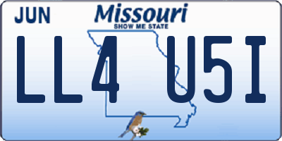 MO license plate LL4U5I