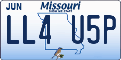 MO license plate LL4U5P