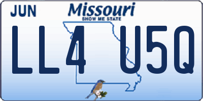 MO license plate LL4U5Q