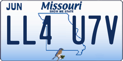 MO license plate LL4U7V