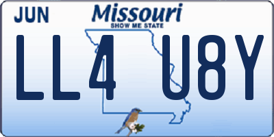 MO license plate LL4U8Y
