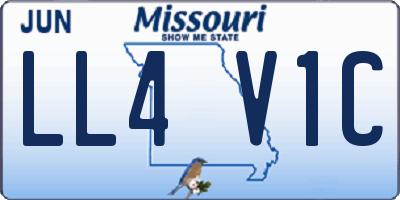 MO license plate LL4V1C
