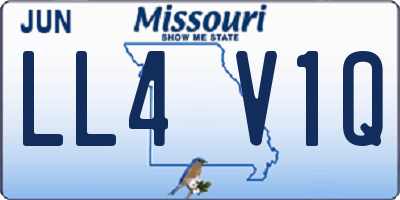 MO license plate LL4V1Q