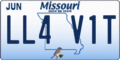 MO license plate LL4V1T