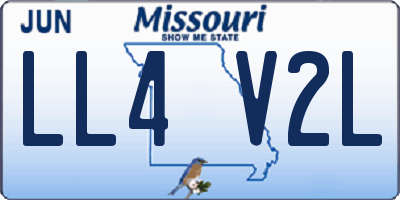 MO license plate LL4V2L