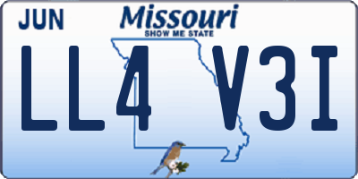 MO license plate LL4V3I