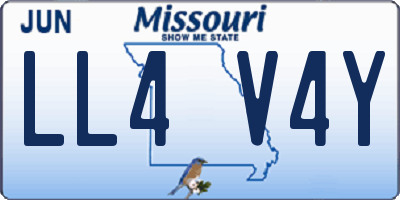 MO license plate LL4V4Y