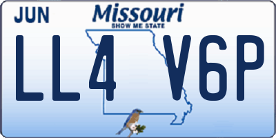 MO license plate LL4V6P