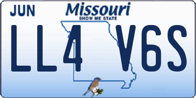 MO license plate LL4V6S