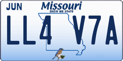 MO license plate LL4V7A