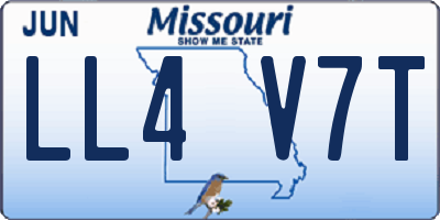 MO license plate LL4V7T