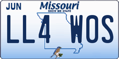 MO license plate LL4W0S