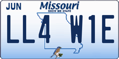 MO license plate LL4W1E