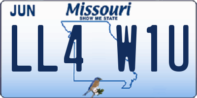 MO license plate LL4W1U