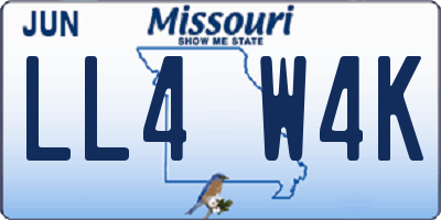 MO license plate LL4W4K