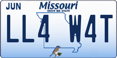 MO license plate LL4W4T
