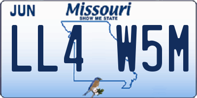 MO license plate LL4W5M