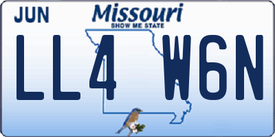 MO license plate LL4W6N
