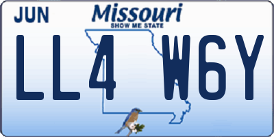MO license plate LL4W6Y