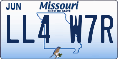 MO license plate LL4W7R