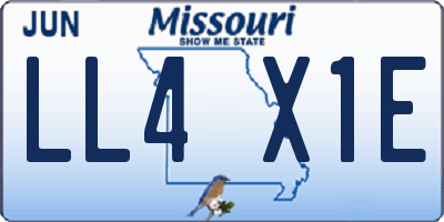MO license plate LL4X1E