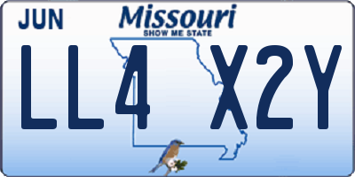MO license plate LL4X2Y