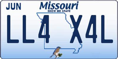 MO license plate LL4X4L