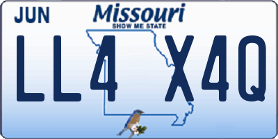 MO license plate LL4X4Q