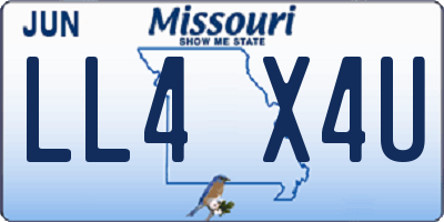MO license plate LL4X4U
