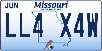 MO license plate LL4X4W