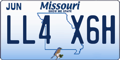 MO license plate LL4X6H
