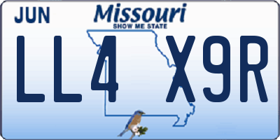 MO license plate LL4X9R
