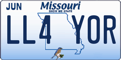 MO license plate LL4Y0R