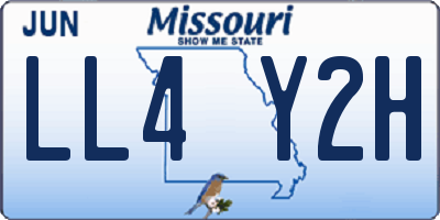 MO license plate LL4Y2H