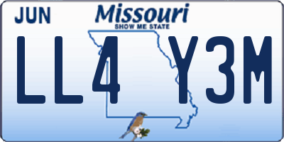 MO license plate LL4Y3M